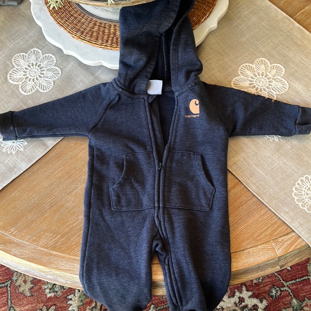 Carhartt baby boy jumpsuit (like new)- perfect for your little snuggles!